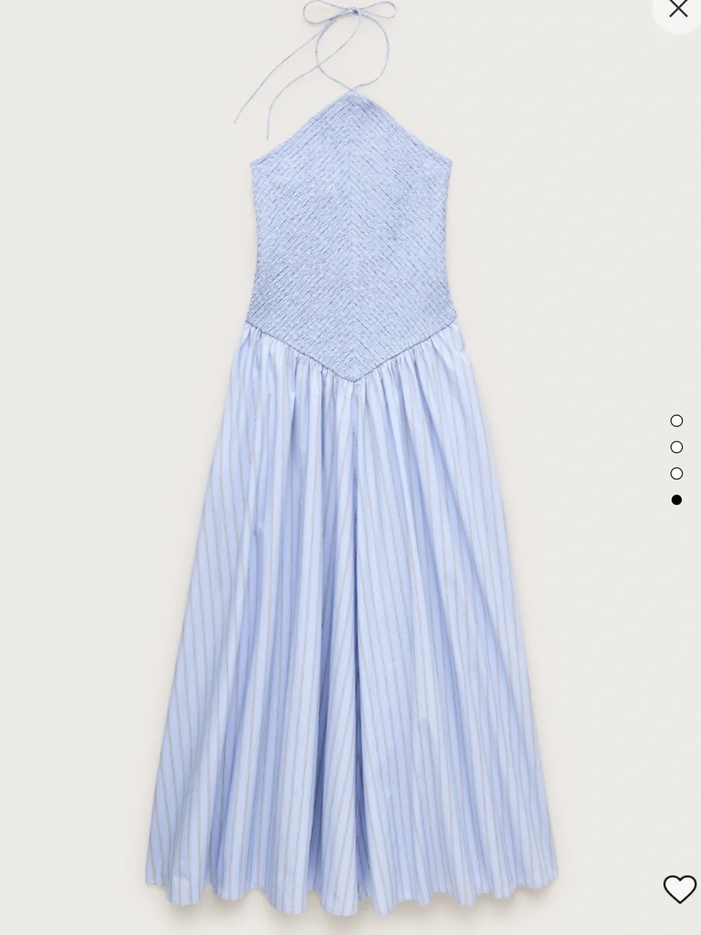 J.Crew Smocked Halter Dress in Stripe